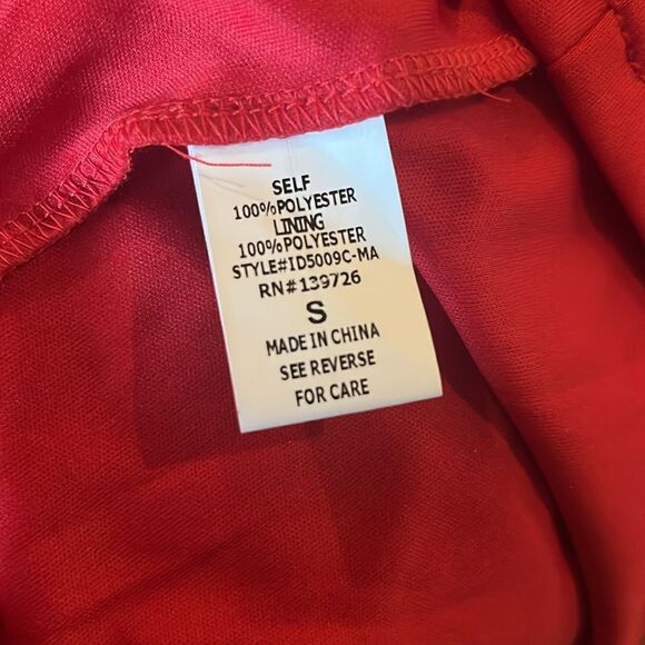 PinkBlush Red Lace Mesh Overlay Maternity Maxi Dress, size S - Picture 11 of 13